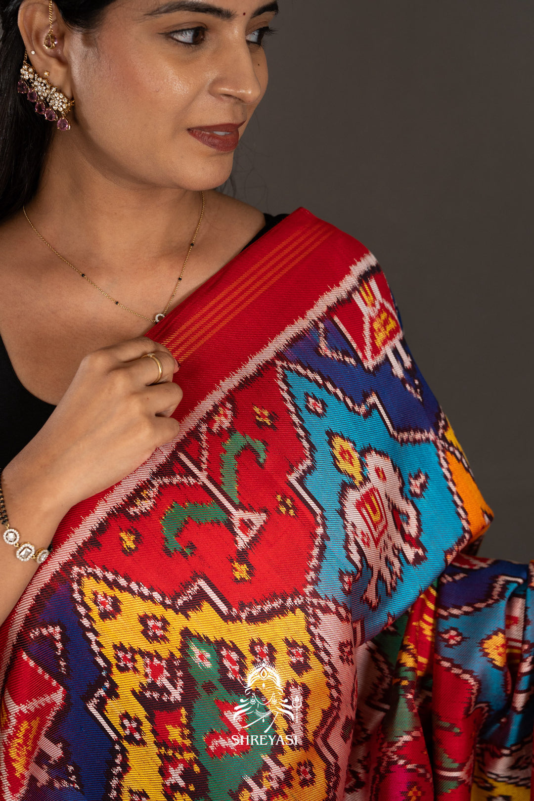 Handloom Pure Twill Patola Silk Saree