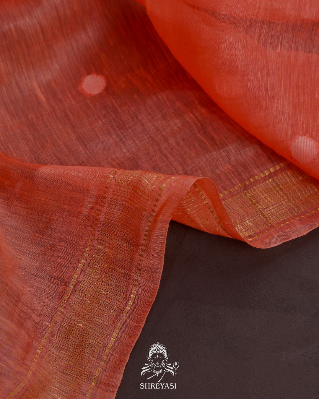 Handloom Pure Linen Saree with Zari Border