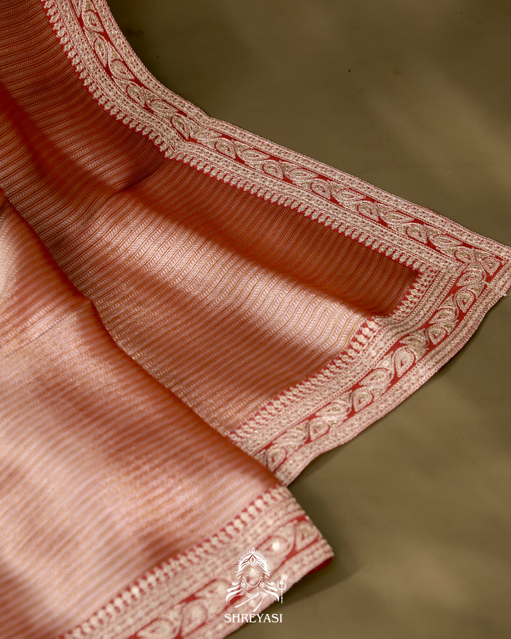 Banarasi Brocade Silk Saree in Tanchoi Weave with PenKalamkari Blouse