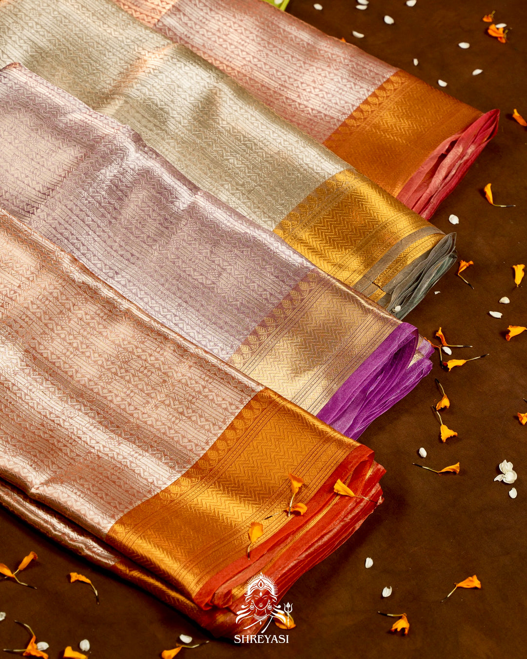 Handloom Pure Banarasi Tissue Brocade Silk Saree