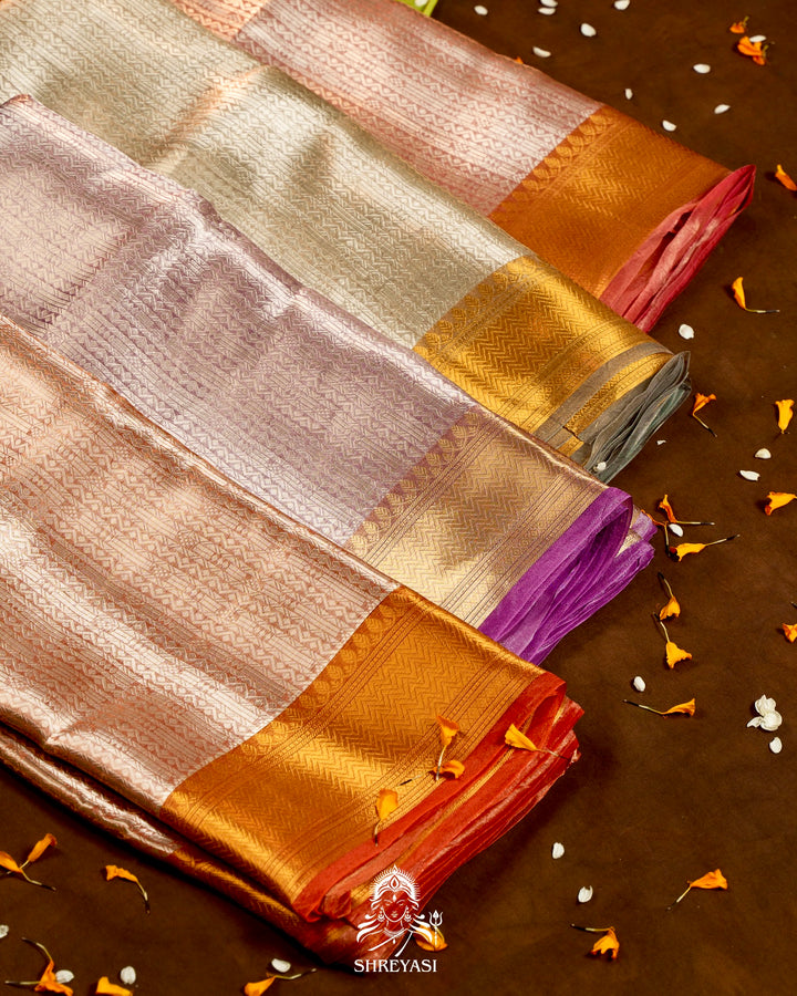Handloom Pure Banarasi Tissue Brocade Silk Saree