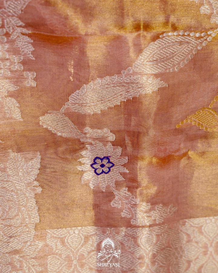 Banarasi Ektara Kora Tissue Silk Saree with Embroidered Blouse
