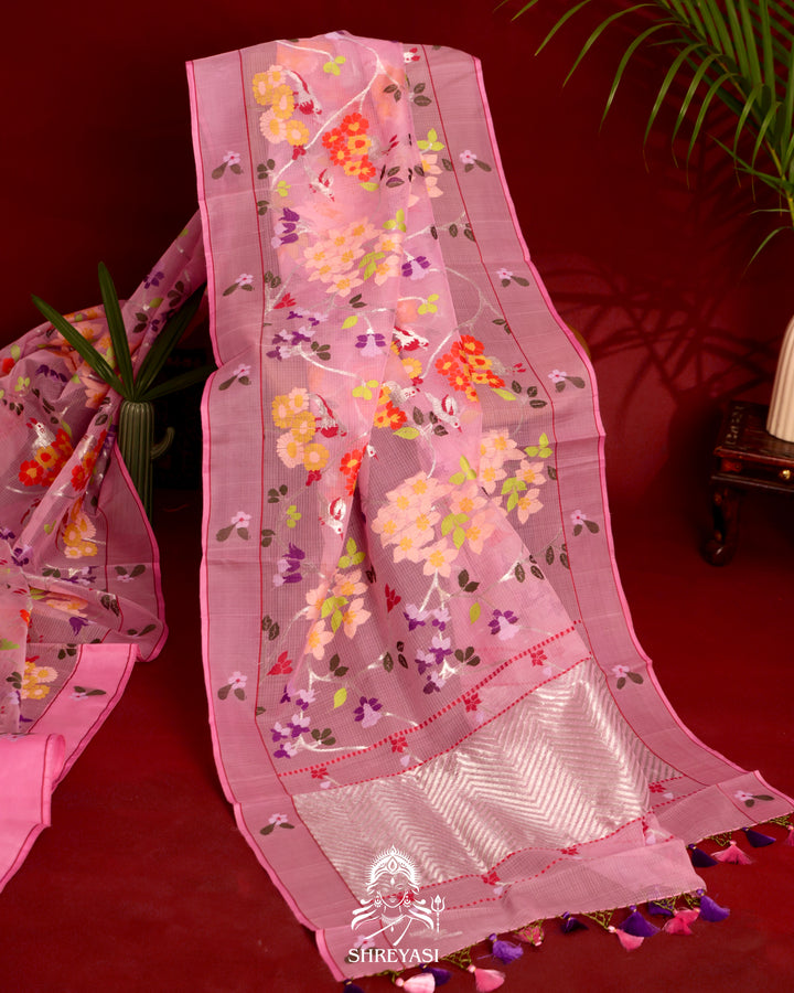 Kota Saree with Full Jaal Weaving
