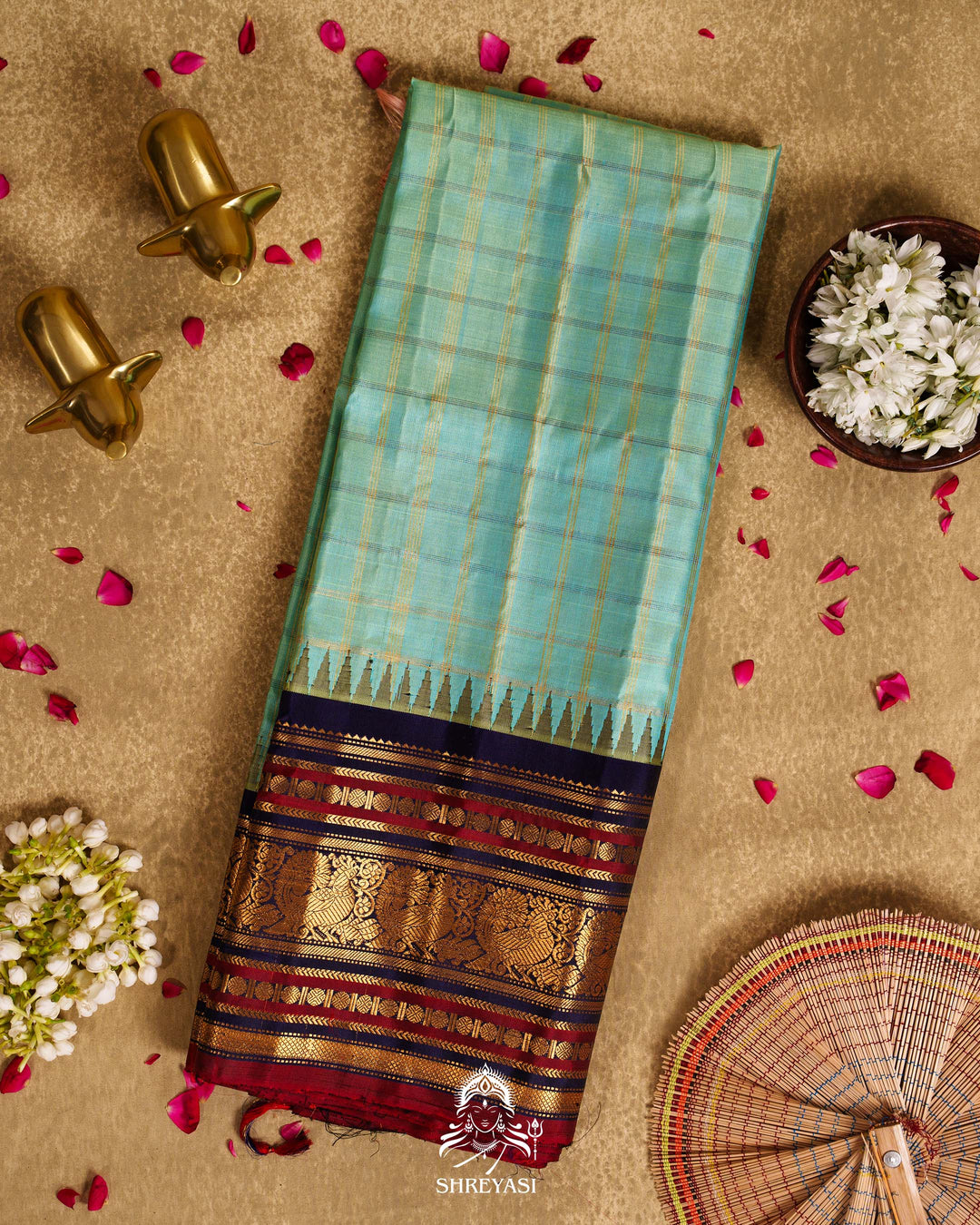 Handloom Pure Gadwal Silk Saree