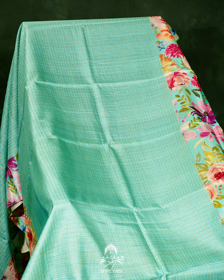 Handloom Pure Desi Tussar Silk Saree with Digital Floral Print