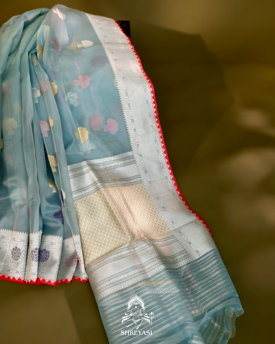 Banarasi Ektara Kora Silk Saree