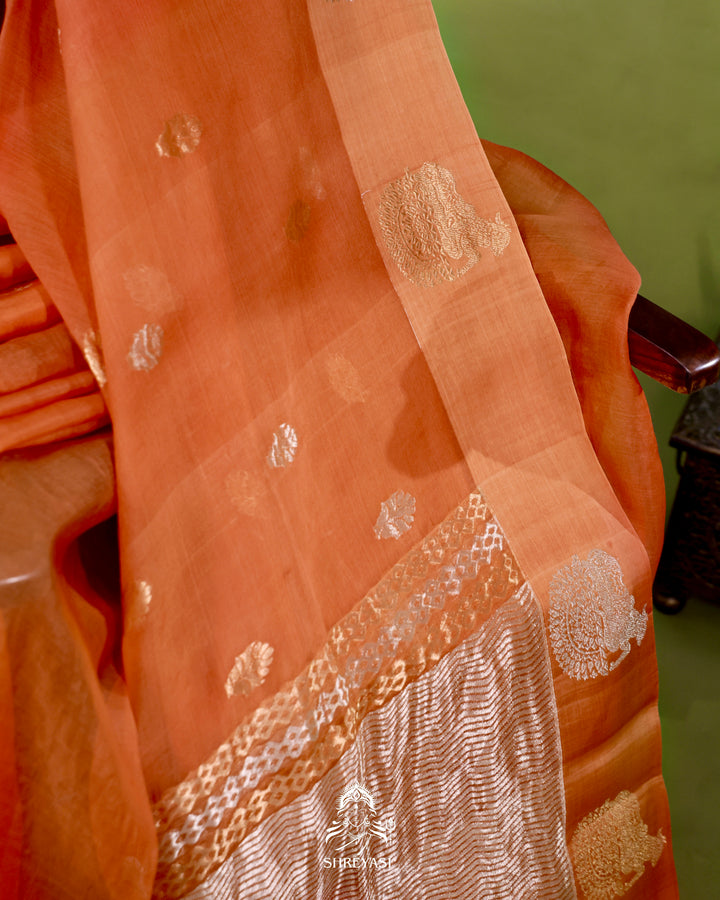 Handloom Banarasi Pure Kora Silk Saree