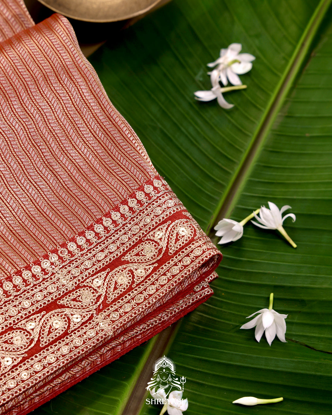 Banarasi Brocade Silk Saree in Tanchoi Weave with PenKalamkari Blouse