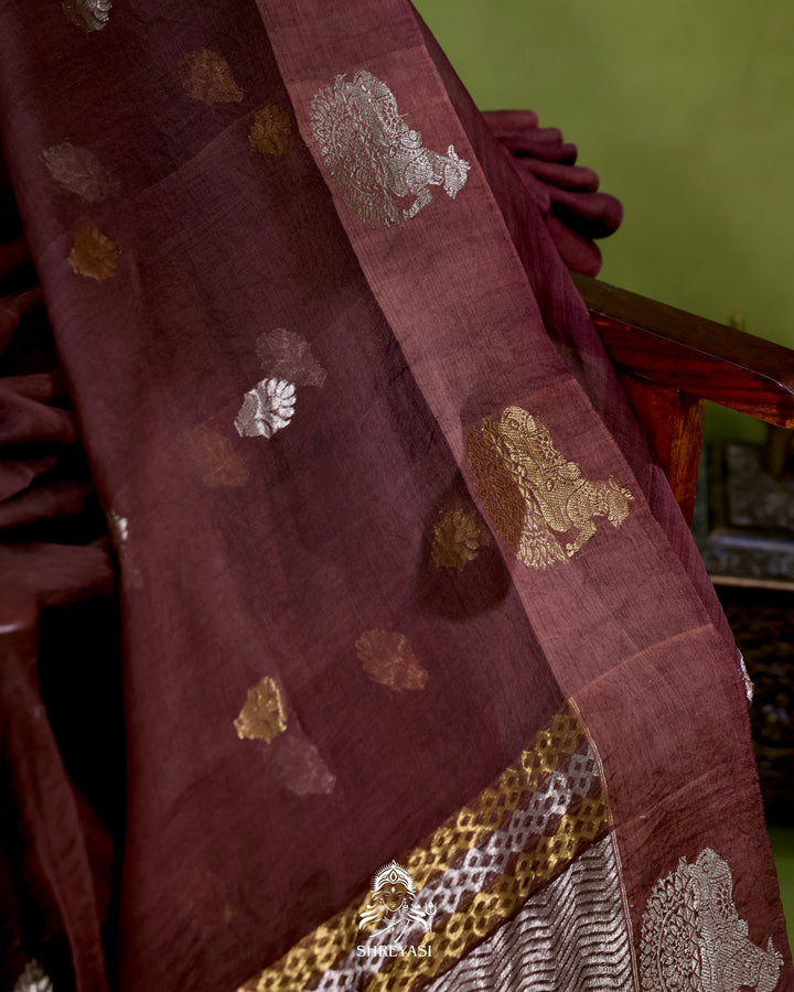 Handloom Banarasi Pure Kora Silk Saree