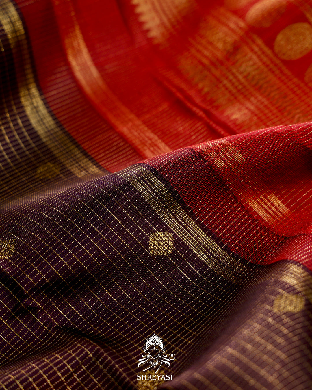 Kanjivaram Silk Saree with Real Zari and Vairoosi Weaving