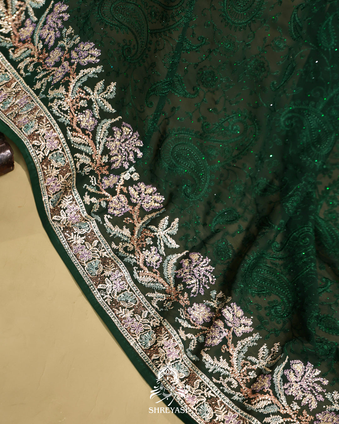 Georgette Saree with Thread Embroidery