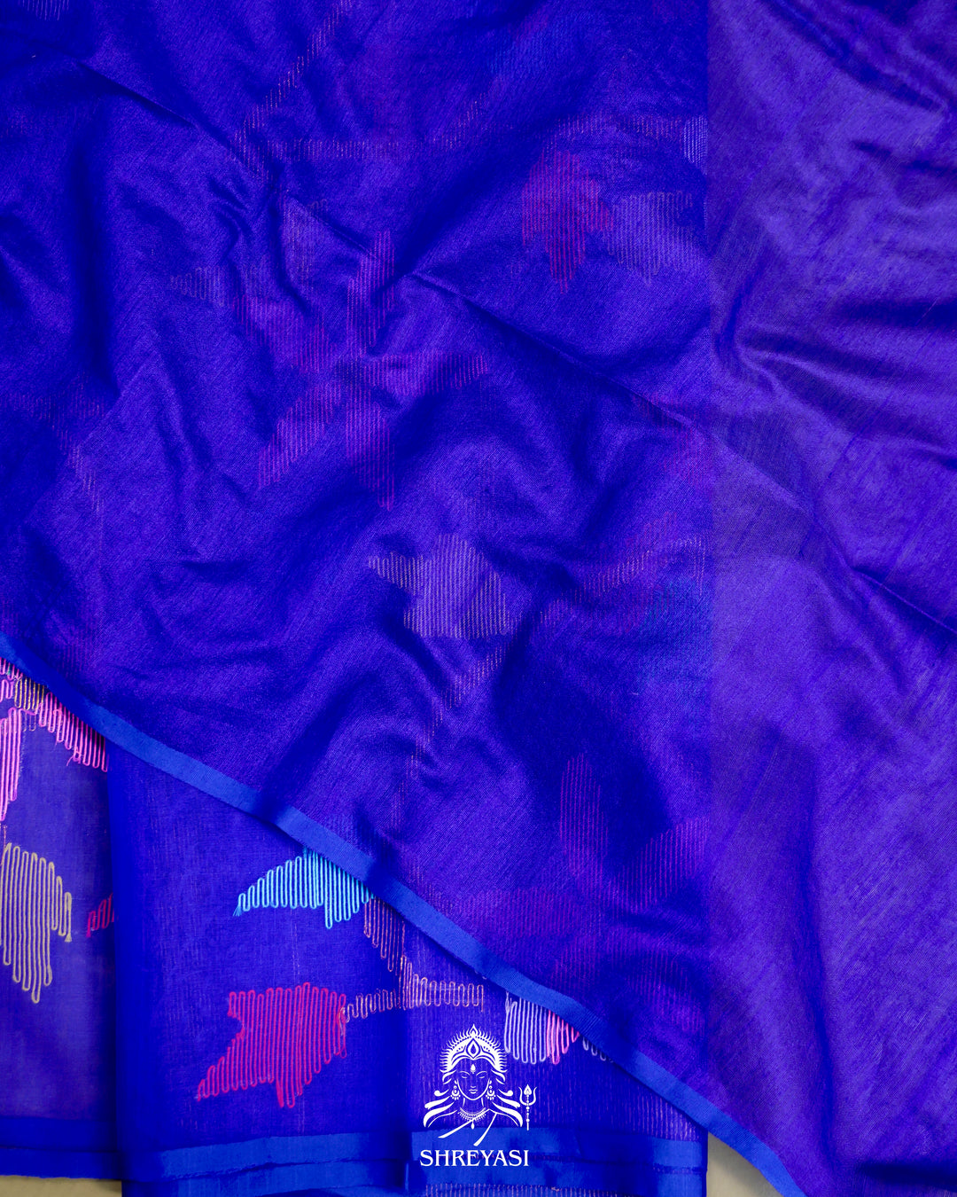 Handloom Pure Muslin Jamdani Saree in Full Jaal Needle Weaving