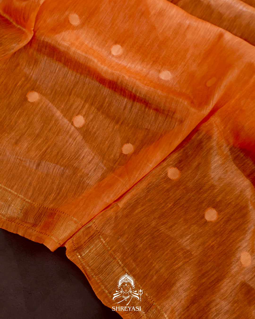 Handloom Pure Linen Saree with Zari Border