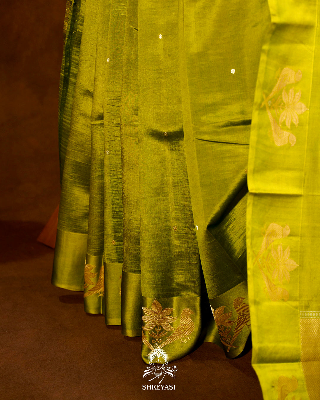 Pure Banarasi Soft Silk Saree with Mashru Border