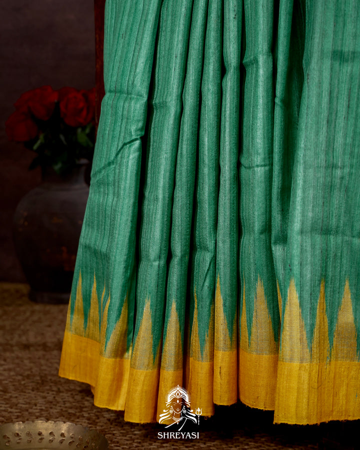 Handloom Pure Gopalpur Tussar Silk Saree with Ikat Pallu