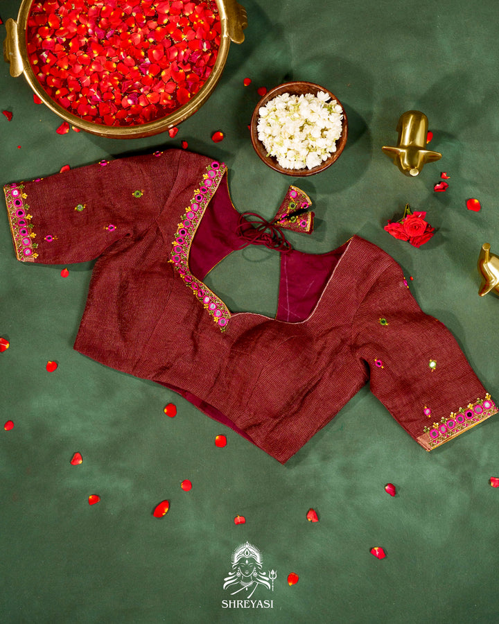Handloom Silk Linen Jamdani Saree with Tissue Paithani Pallu
