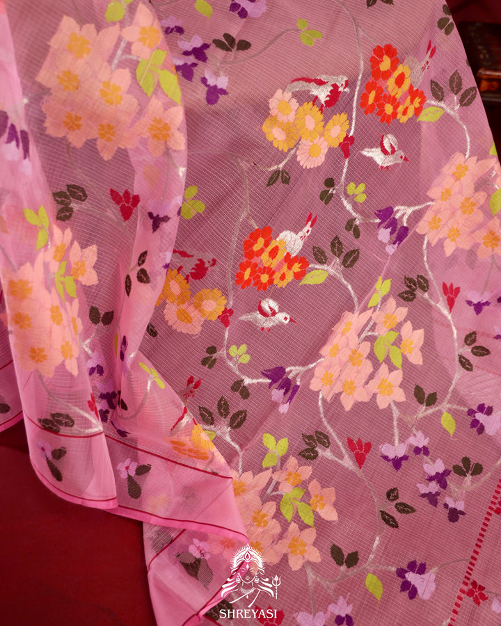 Kota Saree with Full Jaal Weaving