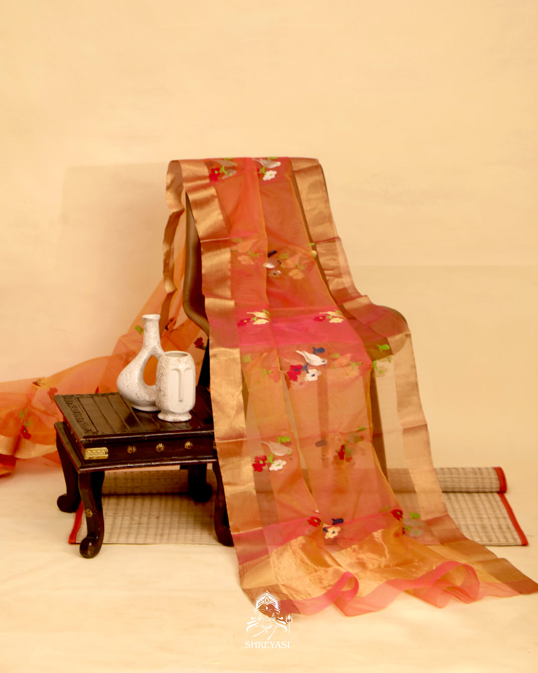 Chanderi Katan Silk Saree