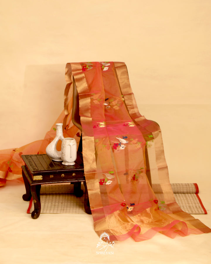Chanderi Katan Silk Saree