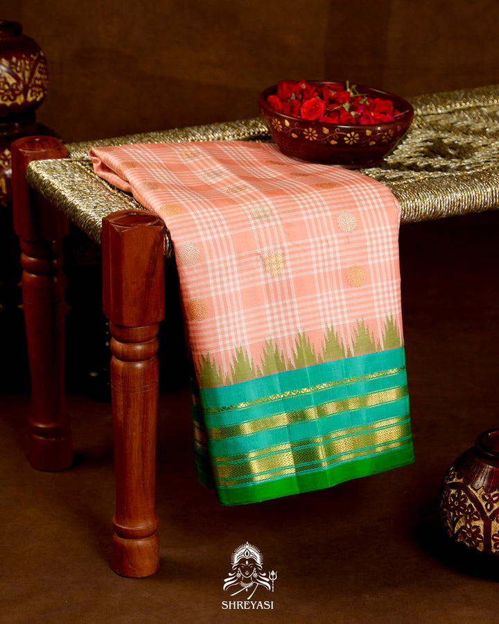 Premium Handloom Pure Gadwal Silk Saree with Kuttu Korvai Border