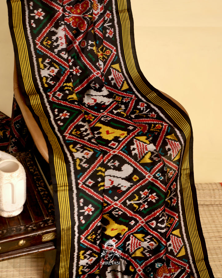 Rajkot Single Ikat Patola Silk Saree