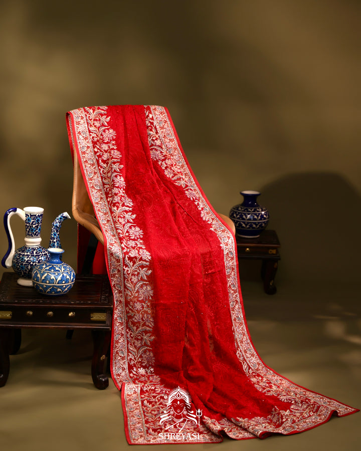 Georgette Saree with Thread Embroidery