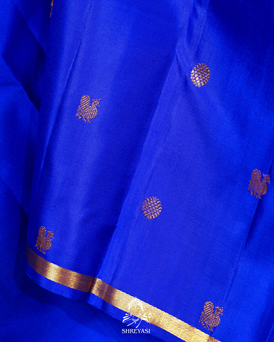Royal Blue Handloom Pure Kanjivaram Silk Saree