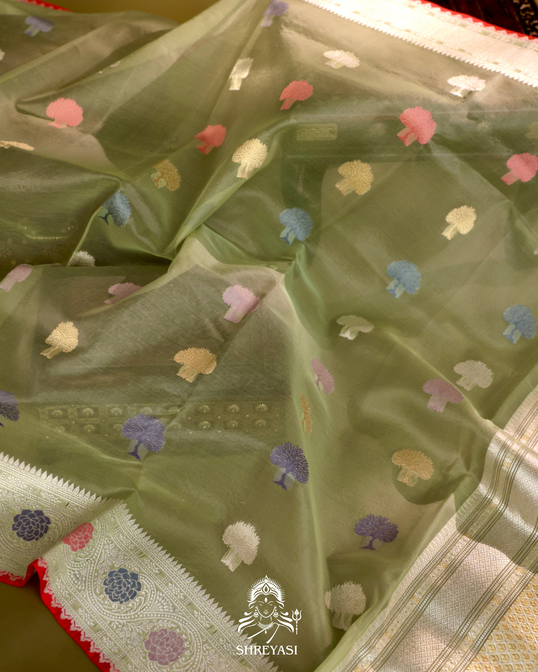 Banarasi Ektara Kora Silk Saree