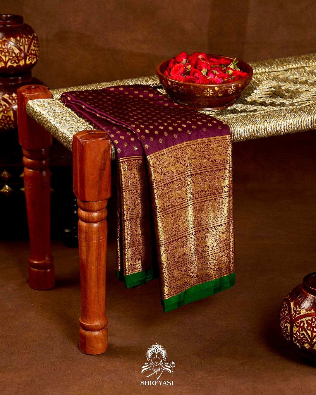 Handloom Pure Kanjivaram Silk Saree in Real Zari