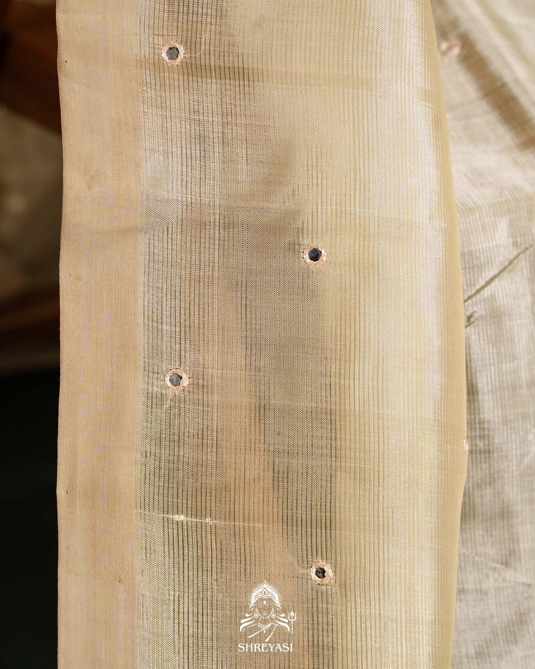 Handloom Pure Mangalagiri Silk Sarees with Mirror Work & Embroidery | Pen Kalamkari Blouse