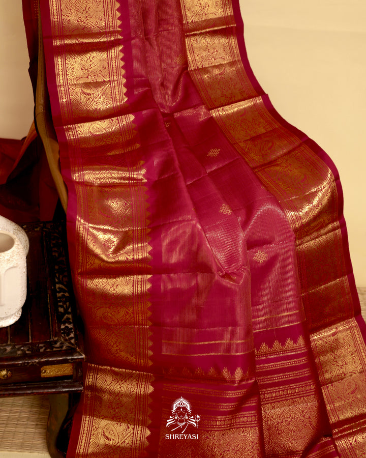 Handloom Kanjivaram Silk Saree with Real Zari