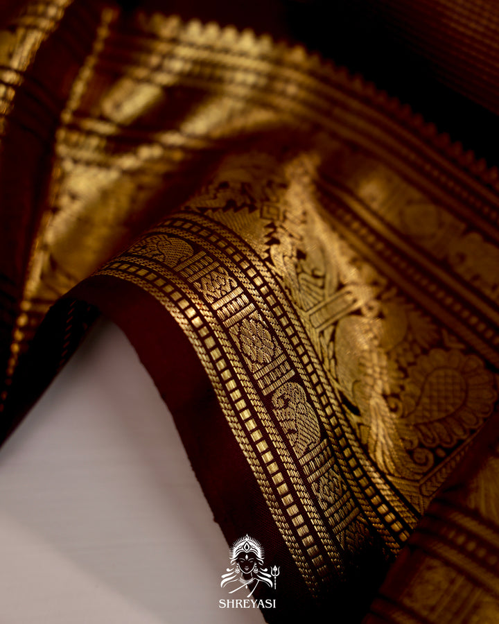 Handloom Kanjivaram Silk Saree with Real Zari