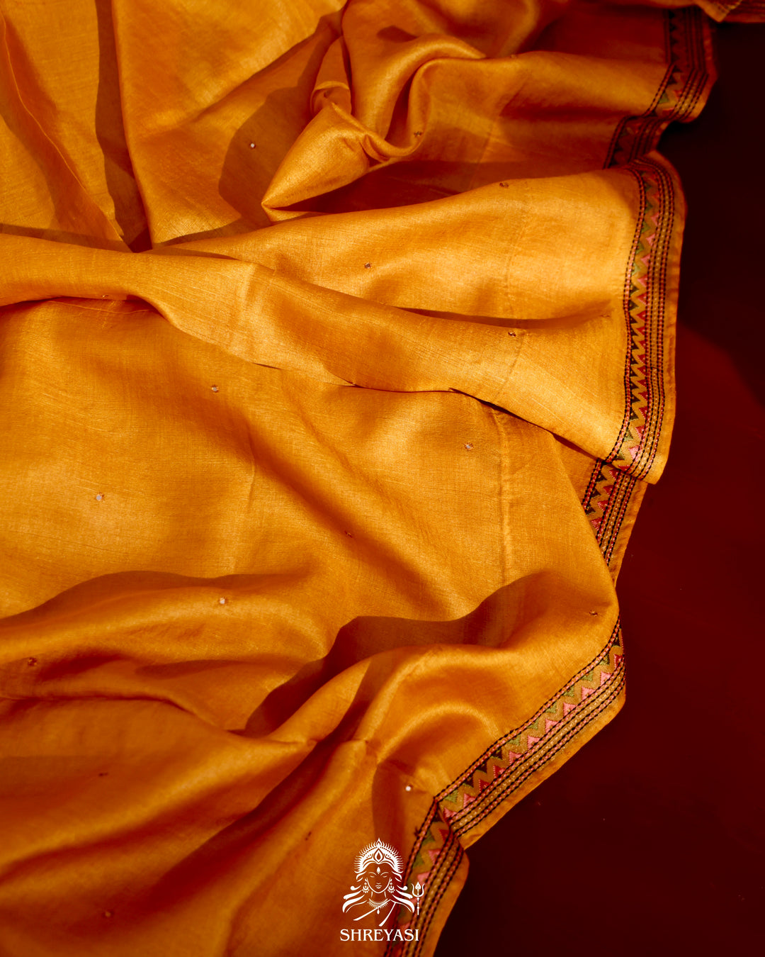 Tussar Silk Saree with Kantha Embroidery