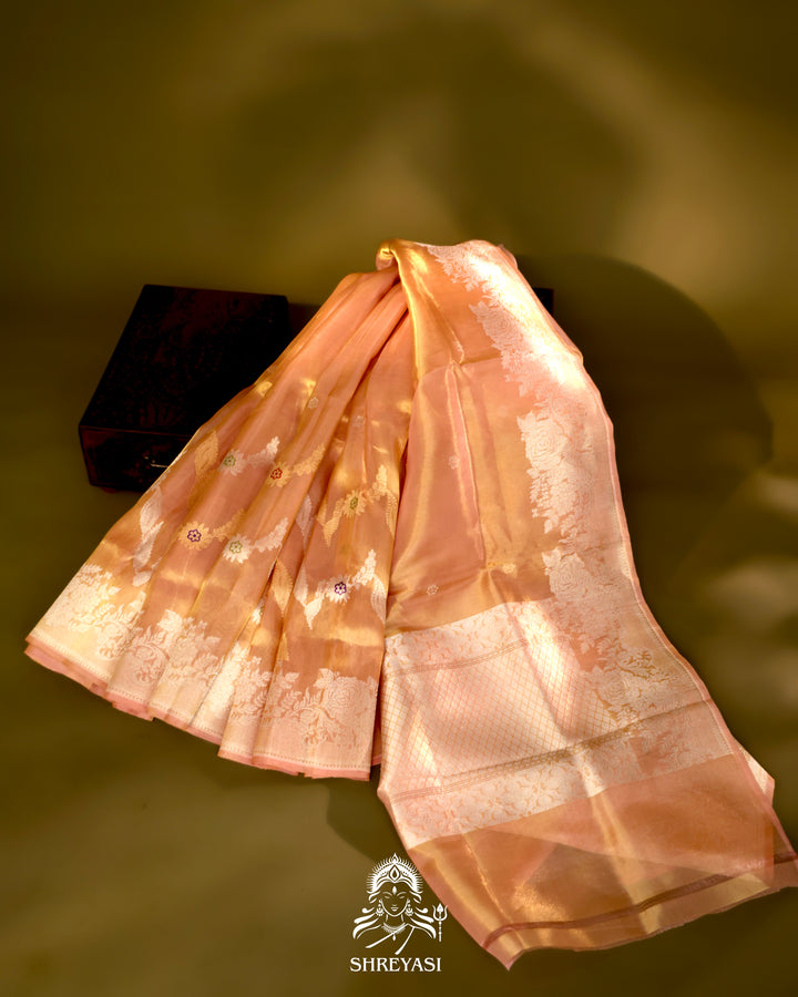 Banarasi Ektara Kora Silk Saree