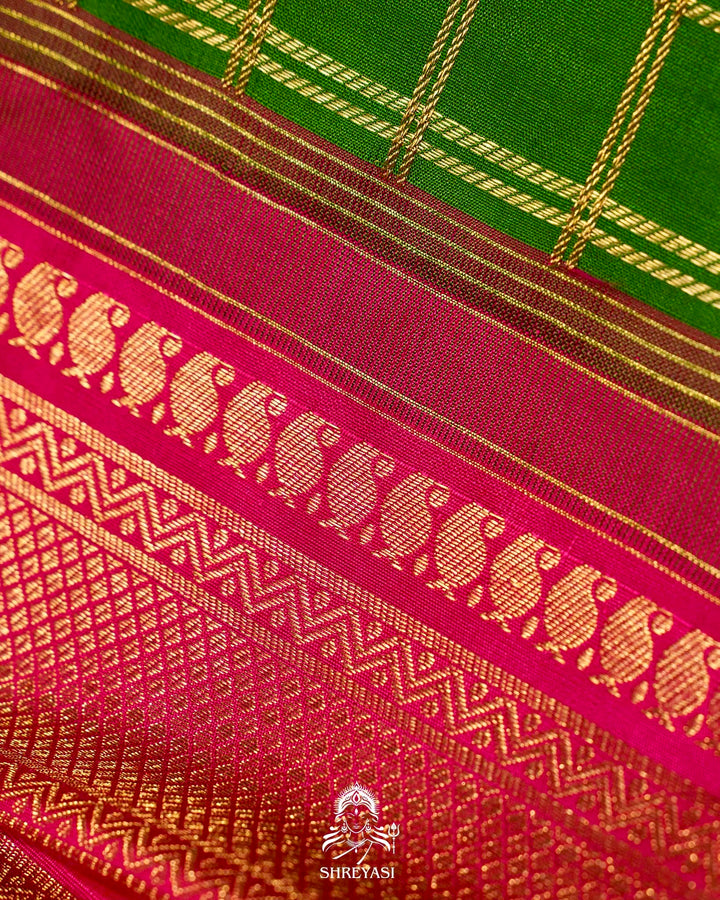 Handloom Pure Kanjivaram Silk Sarees with Real Zari and Hand Painted Tanjore Art