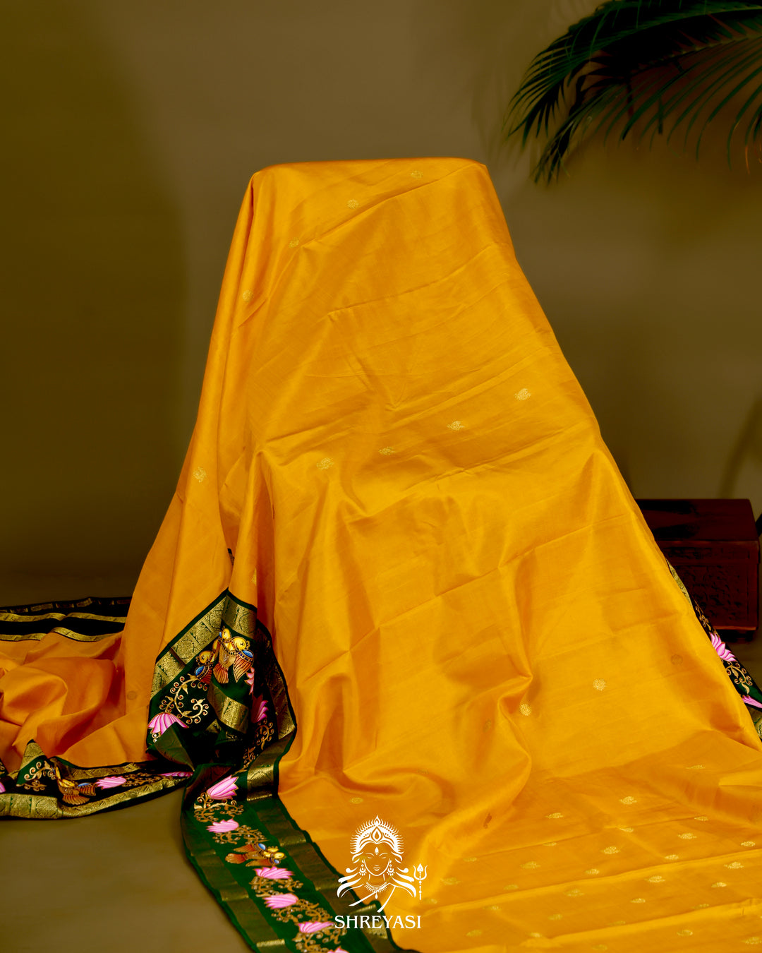 Kanjivaram Silk Saree with Tanjore Artwork