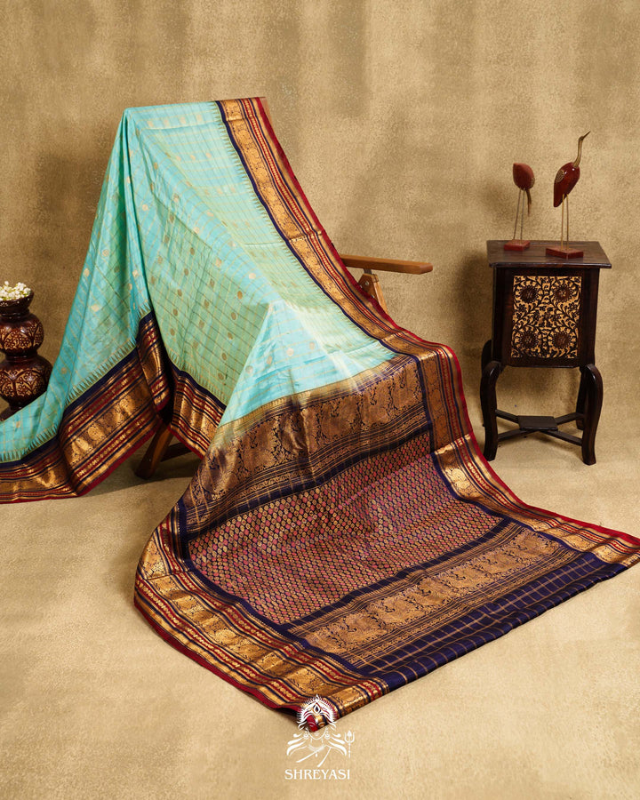 Handloom Pure Gadwal Silk Saree