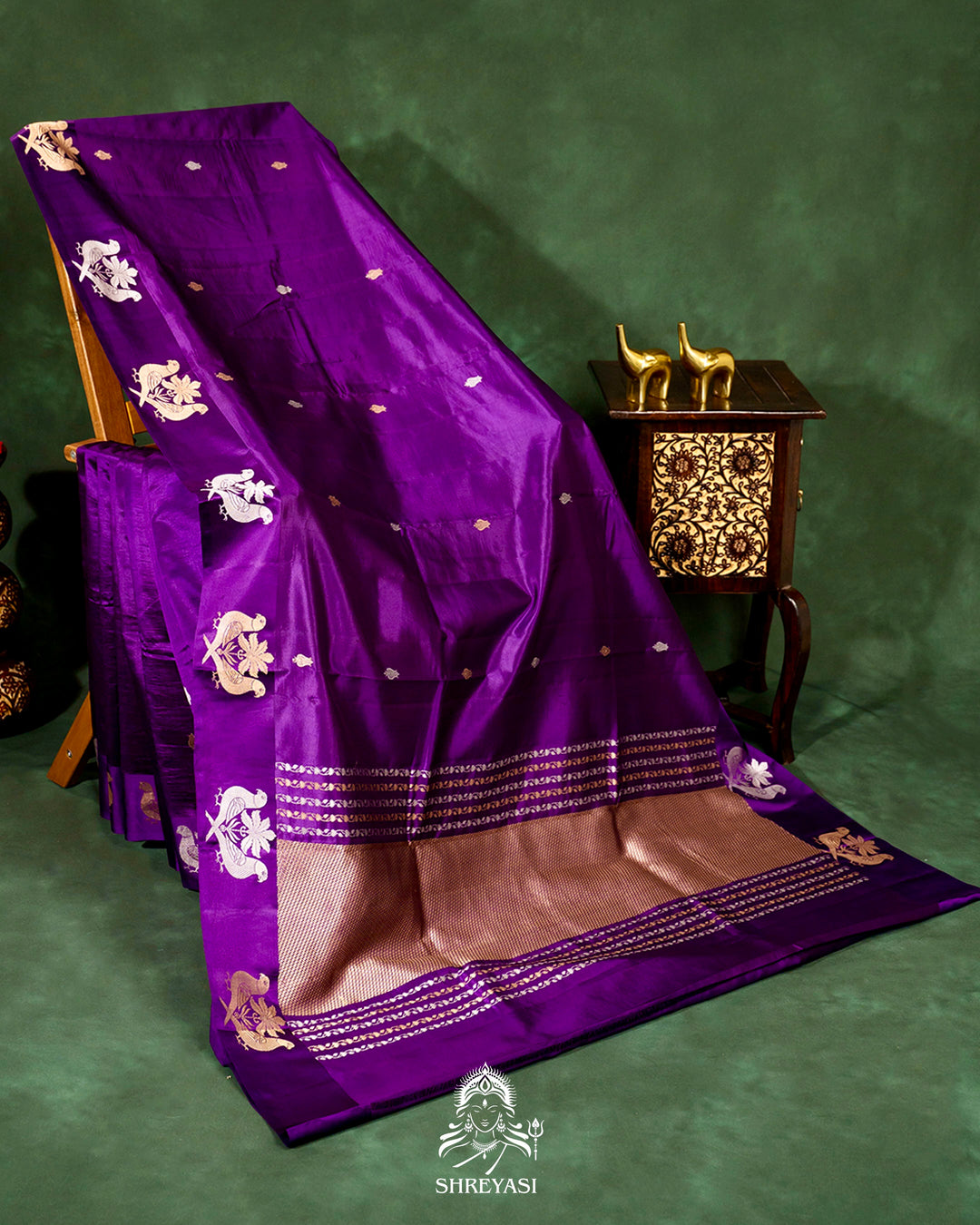 Pure Banarasi Soft Silk Saree with Mashru Border