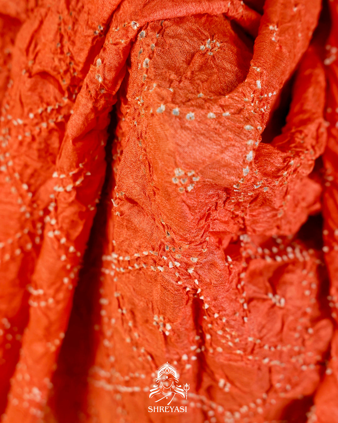 Vidarbha Karvati Kinar Tussar Silk Saree with Hand-Knotted Bandhej