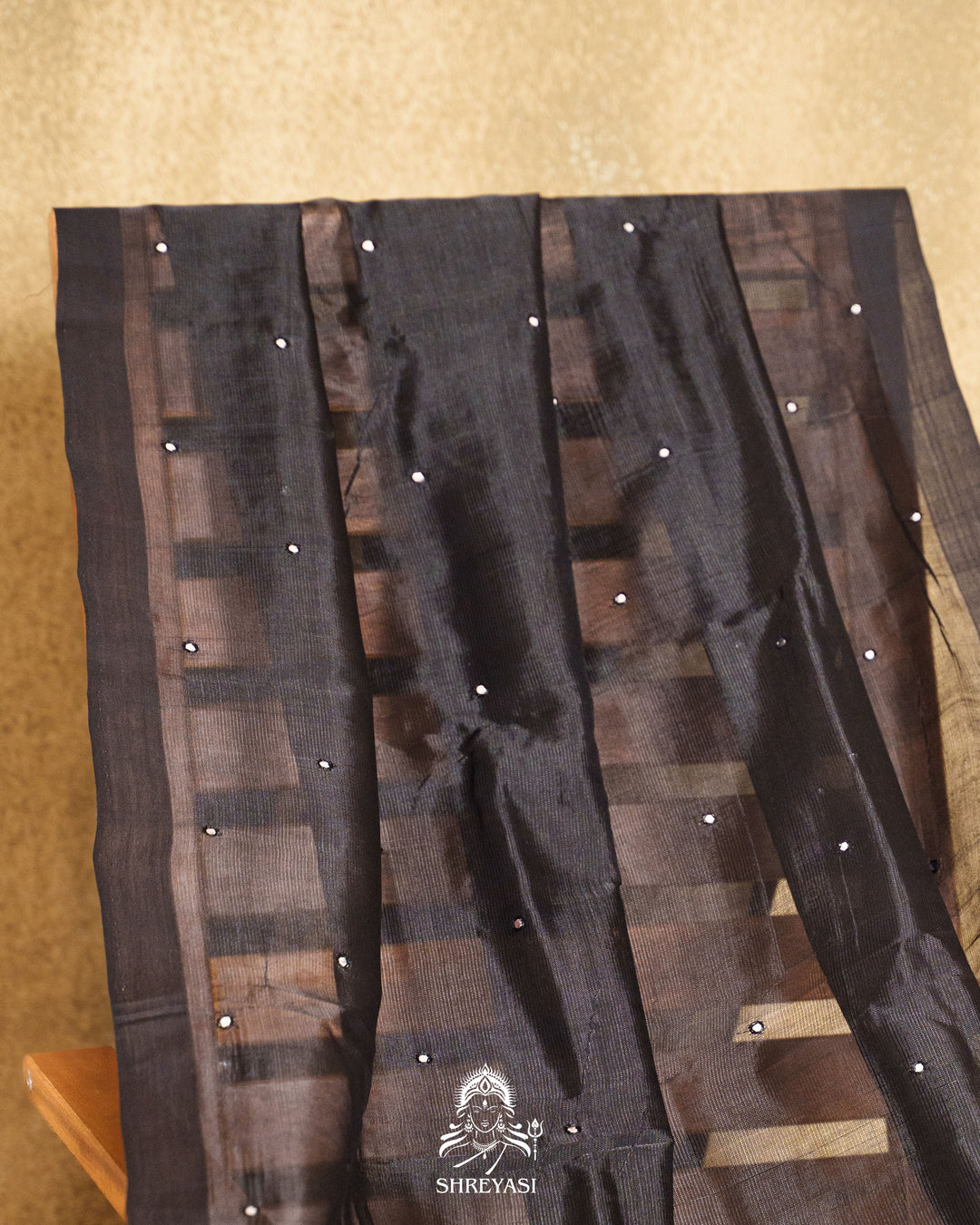 Handloom Pure Mangalagiri Silk Sarees with Mirror Work & Embroidery | Pen Kalamkari Blouse