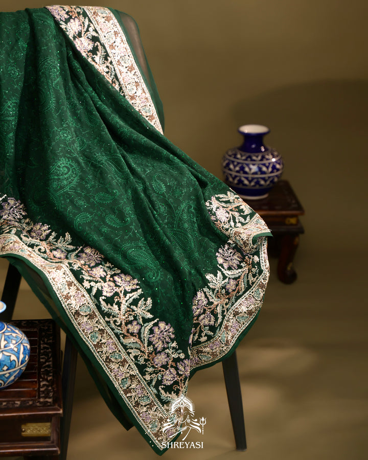 Georgette Saree with Thread Embroidery