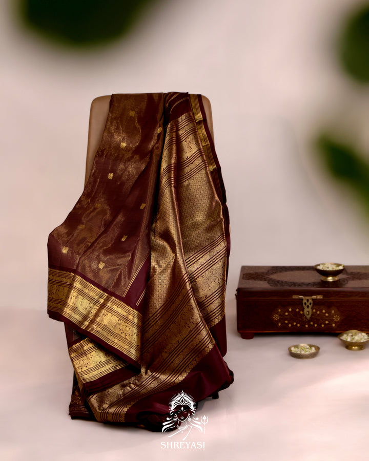 Handloom Kanjivaram Silk Saree with Real Zari