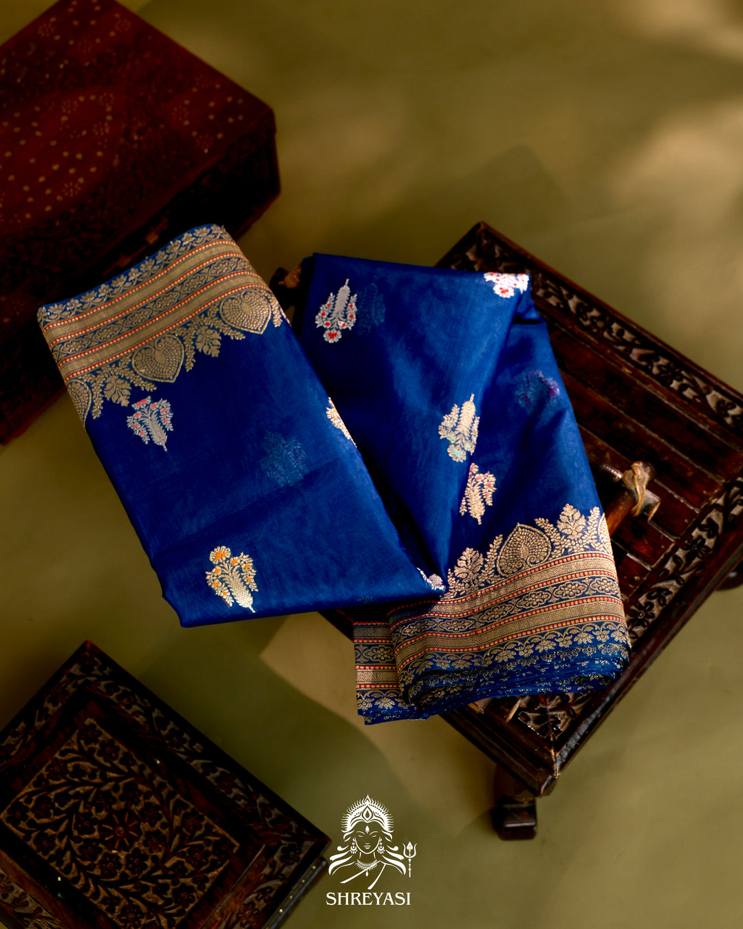 Banarasi Ektara Kora Silk Saree