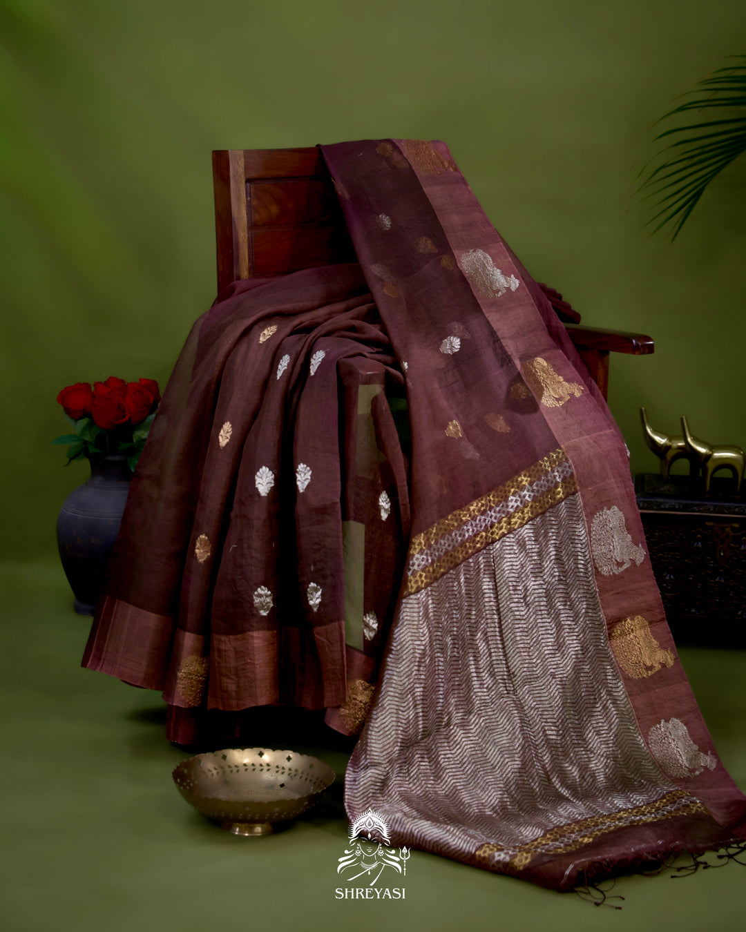 Handloom Banarasi Pure Kora Silk Saree