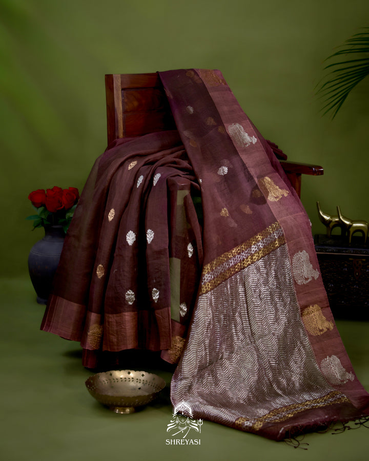 Handloom Banarasi Pure Kora Silk Saree