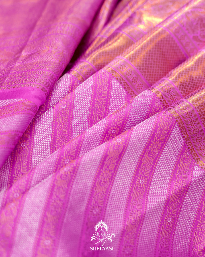 Kanjivaram Silk Saree with Real Zari