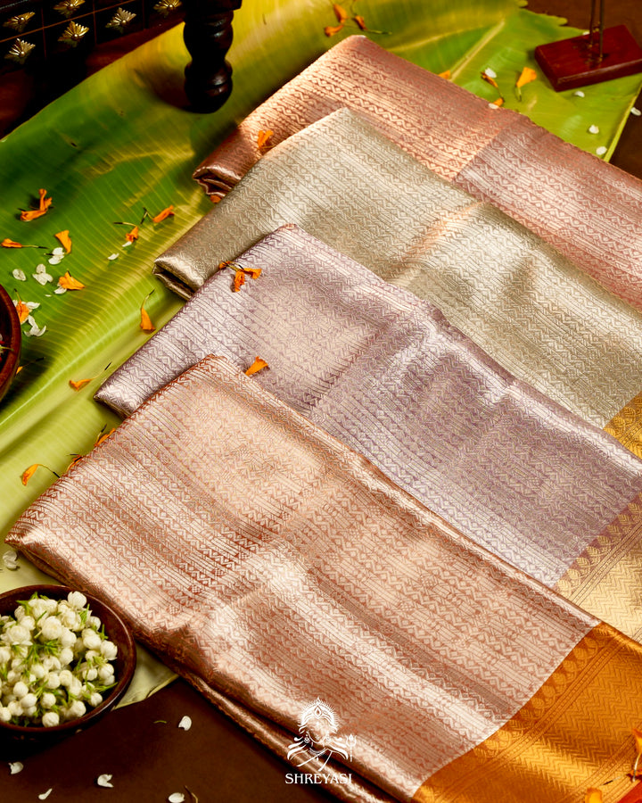 Handloom Pure Banarasi Tissue Brocade Silk Saree