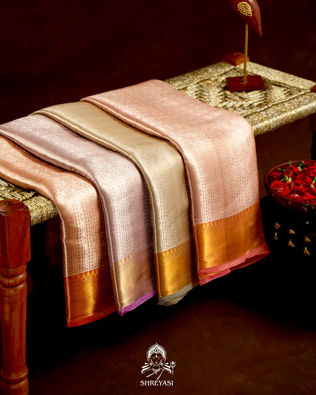 Handloom Pure Banarasi Tissue Brocade Silk Saree
