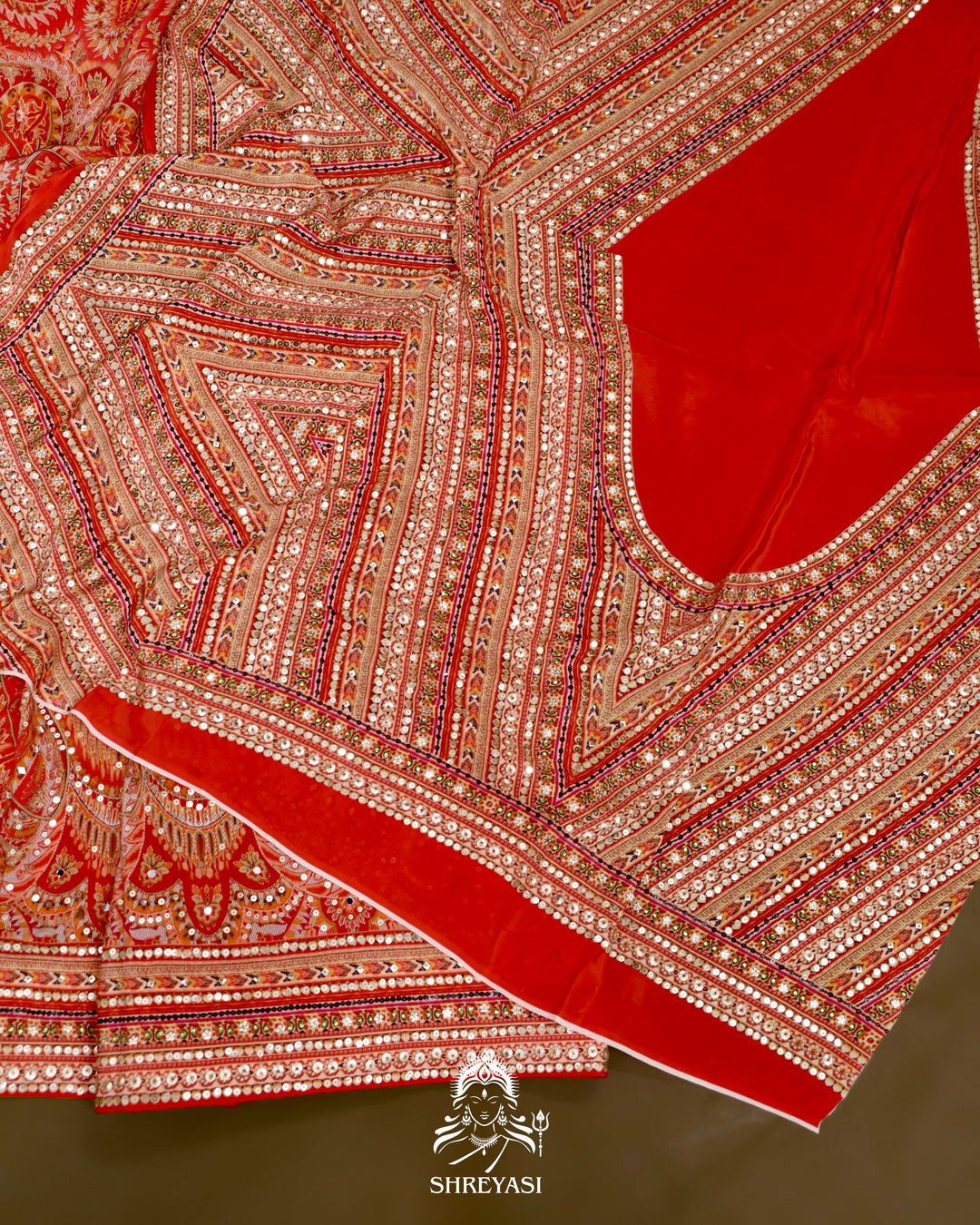 Crepe Silk Saree with Heavy Hand Embroidery