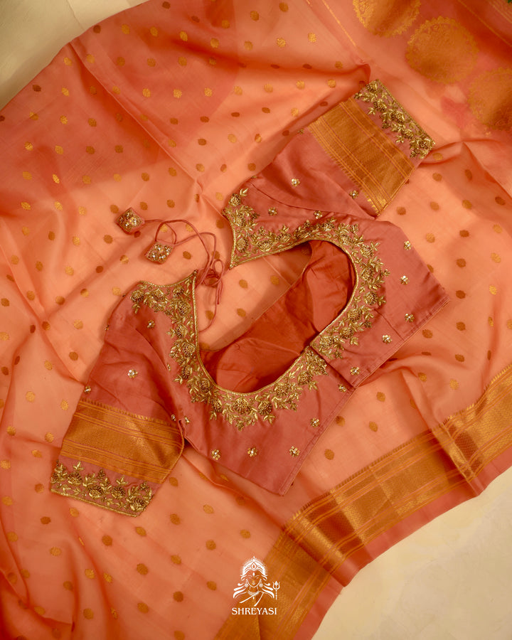 Paithani Gadwal Silk Saree with Paithani Border and Pallu